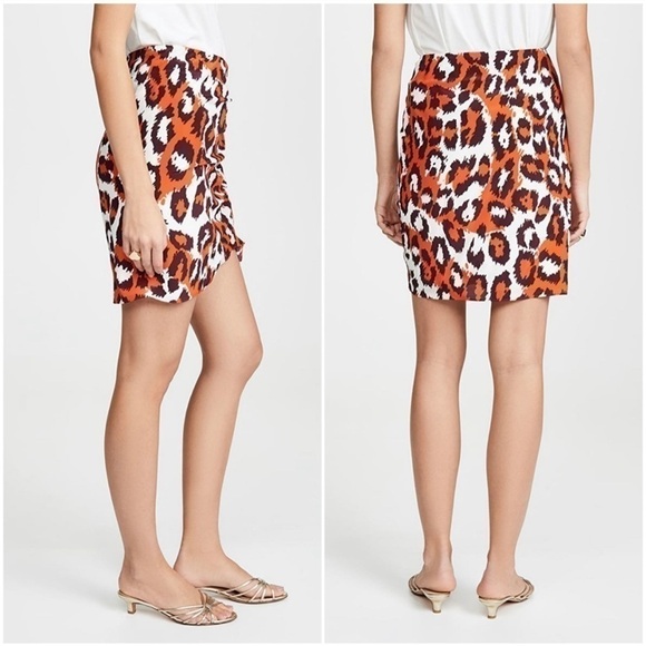 Diane Von Furstenberg Nadia Skirt Leopard Size 2 - Picture 2 of 9